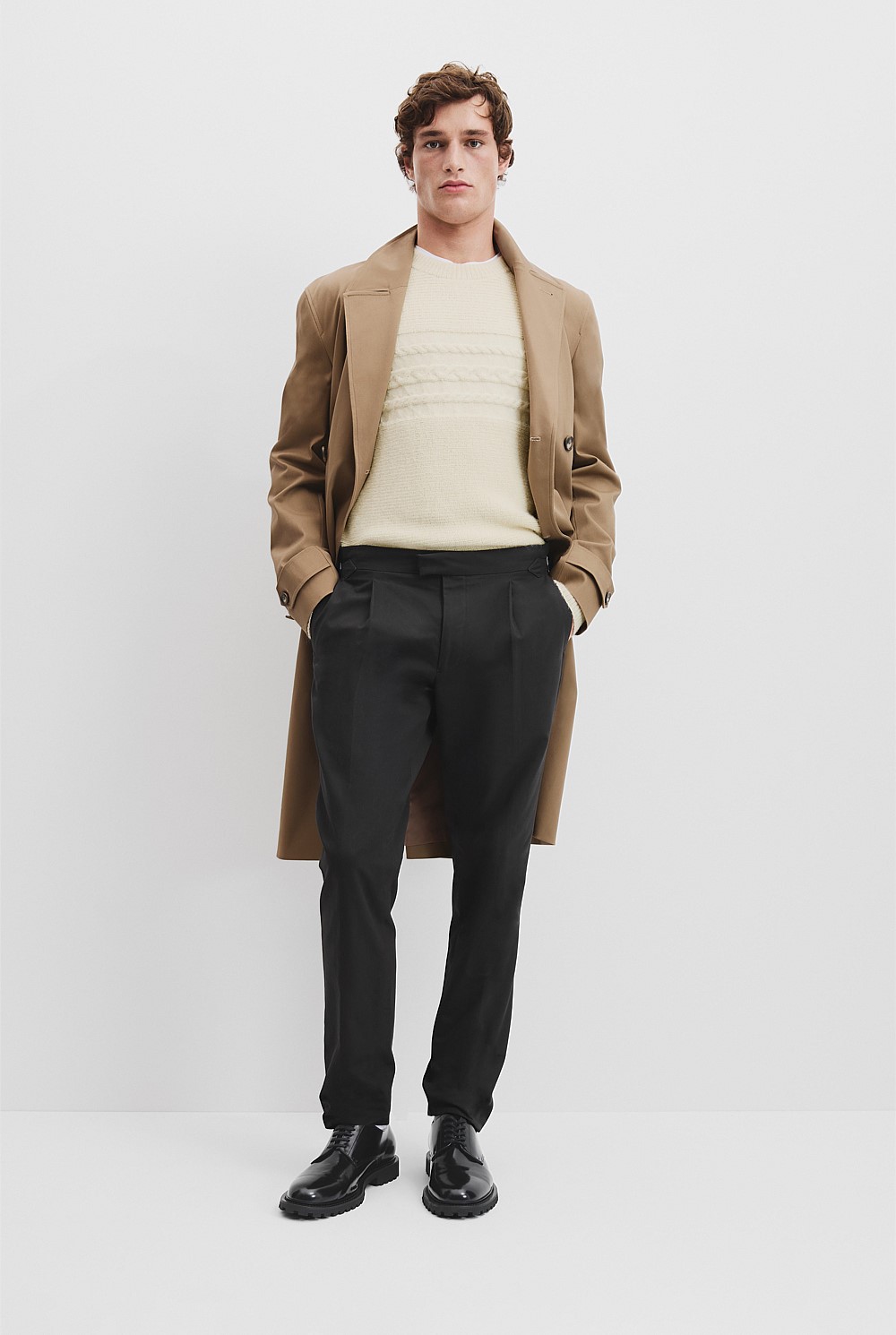 Alpaca Cable Crew Neck Knit