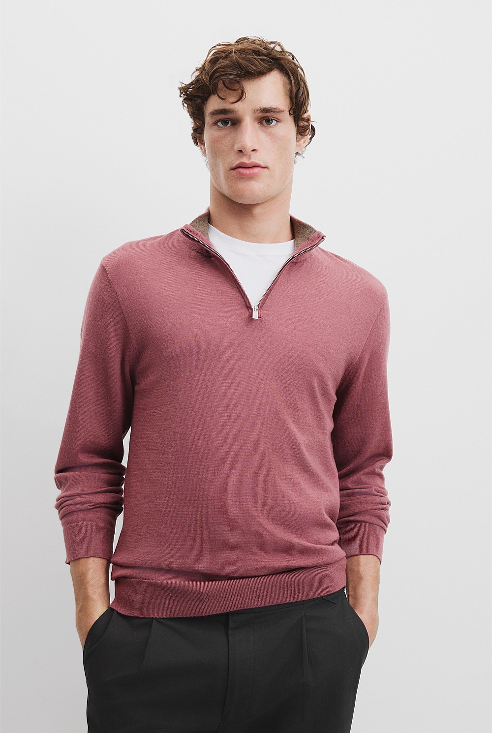 Verified Australian Merino Wool Half Zip Knit