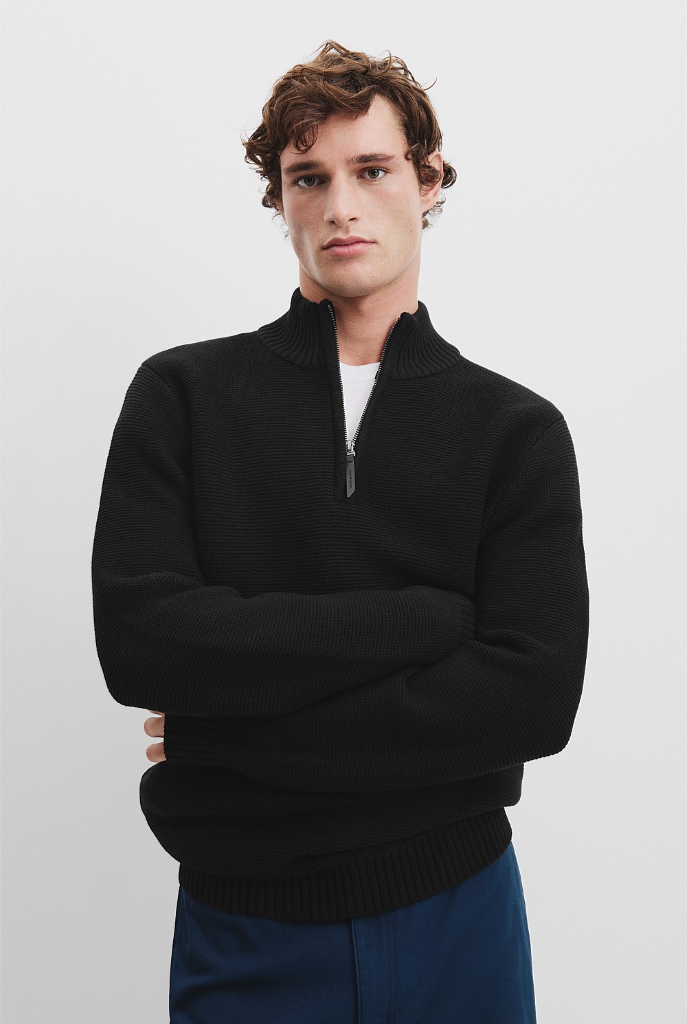 Australian Cotton Half Zip Knit