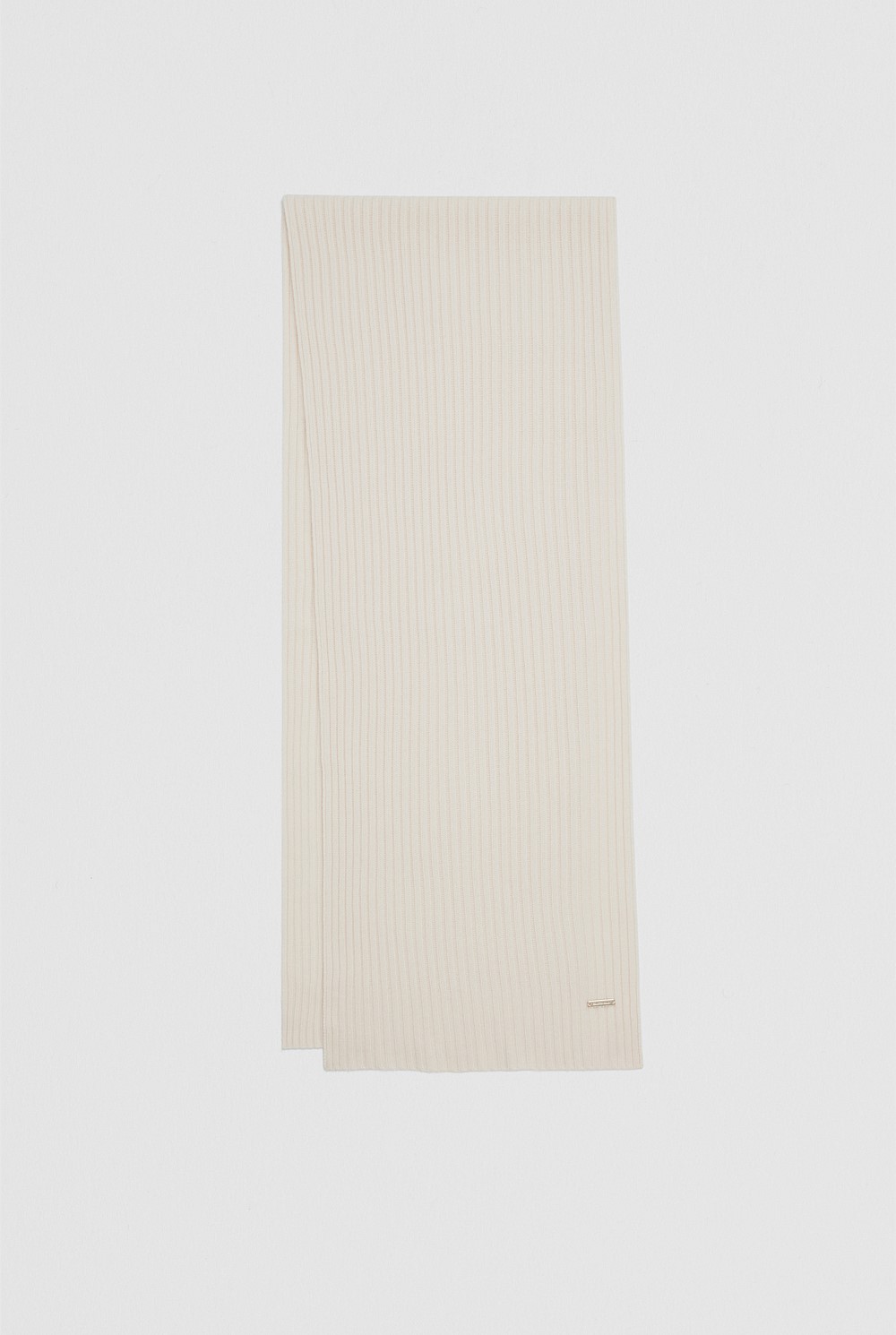 Wool Cashmere Rib Scarf