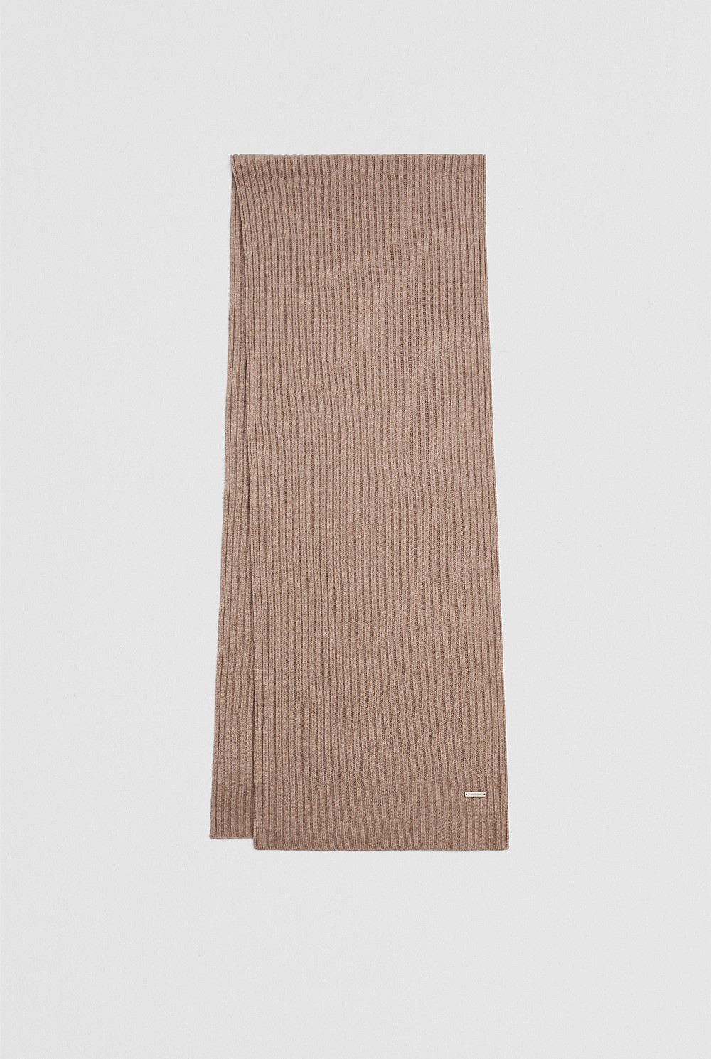 Wool Cashmere Rib Scarf