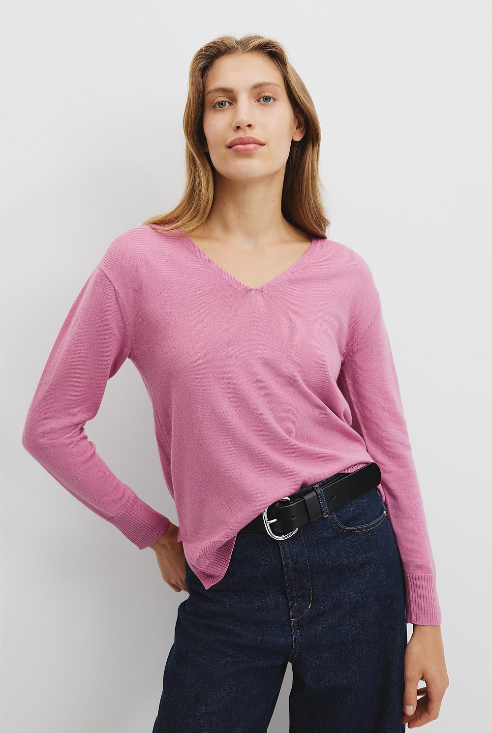 Verified Australian Merino Wool V-Neck Knit
