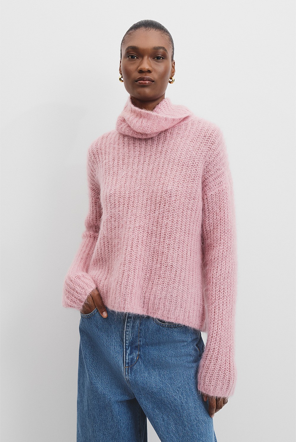 Funnel Neck Lofty Knit