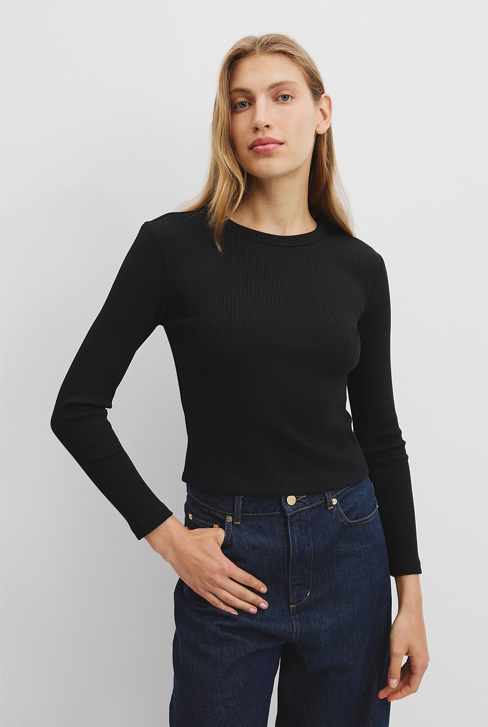 Australian Cotton Fitted Rib Top