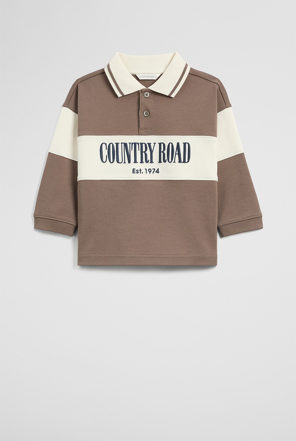 Organically Grown Cotton Logo Rugby T-Shirt