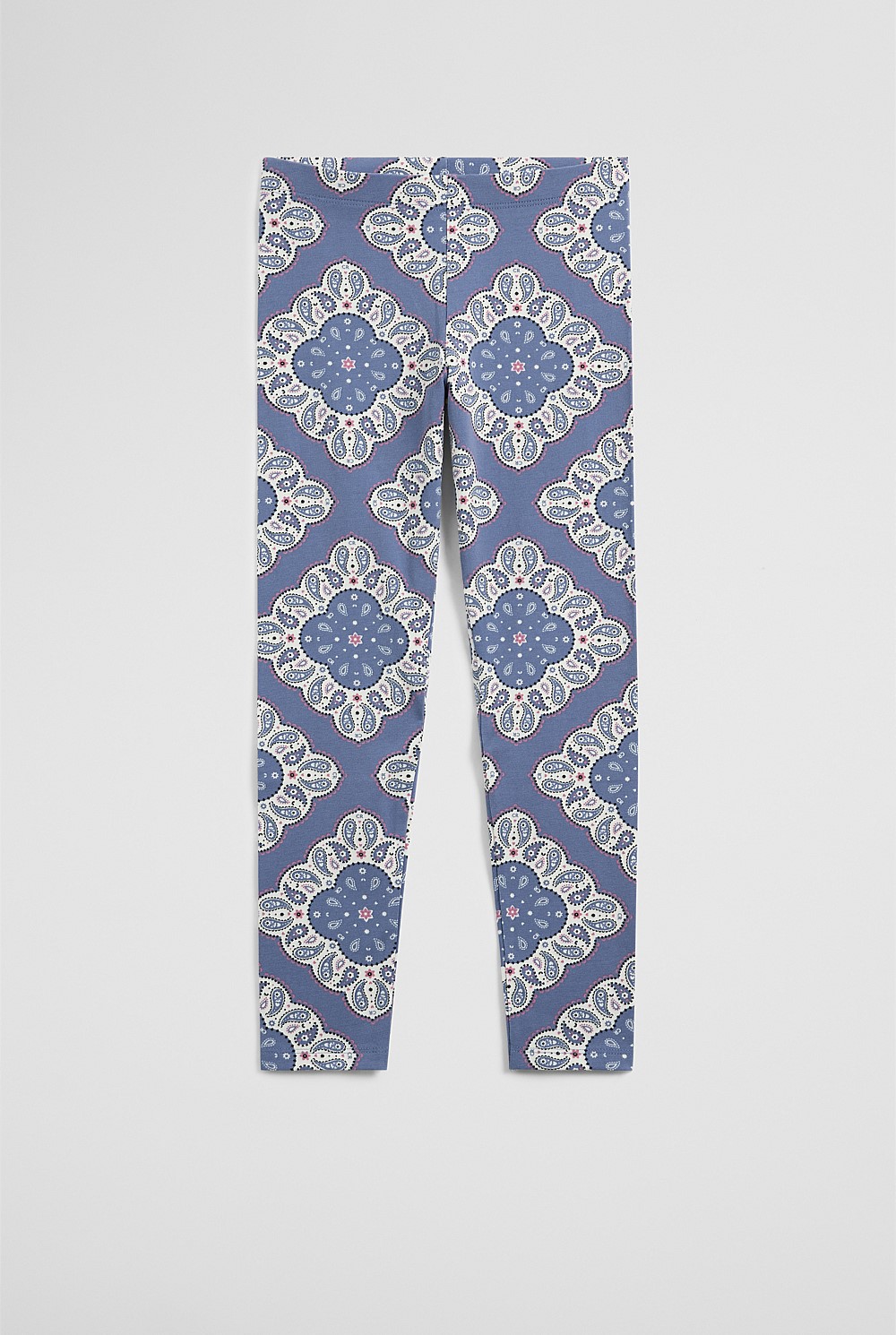Organically Grown Cotton Blend Paisley Legging