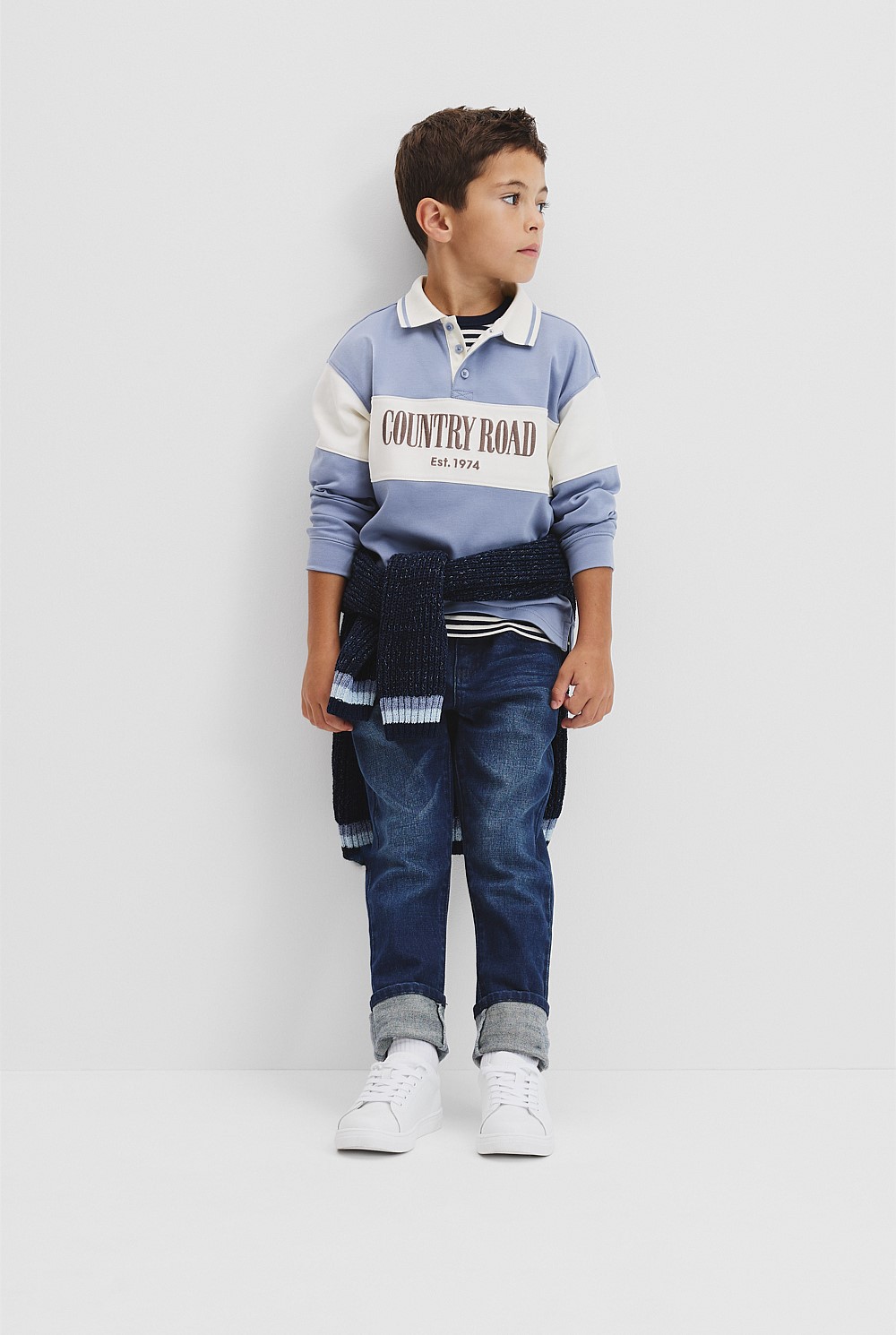 Organically Grown Cotton Stripe Rugby Top