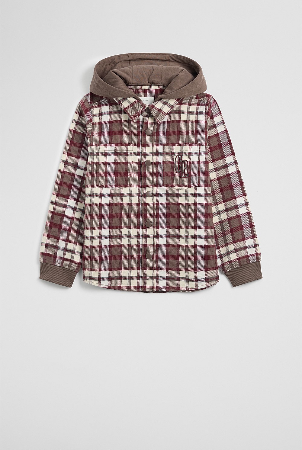Organically Grown Cotton Hooded Check Shirt