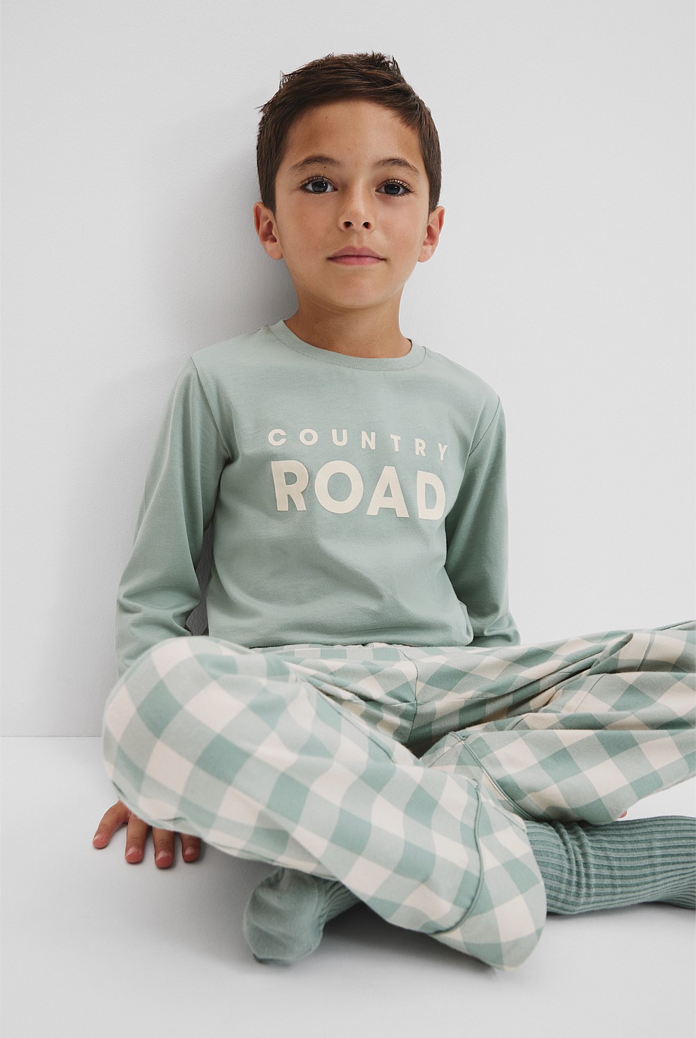Australian Cotton Check Logo Pyjama