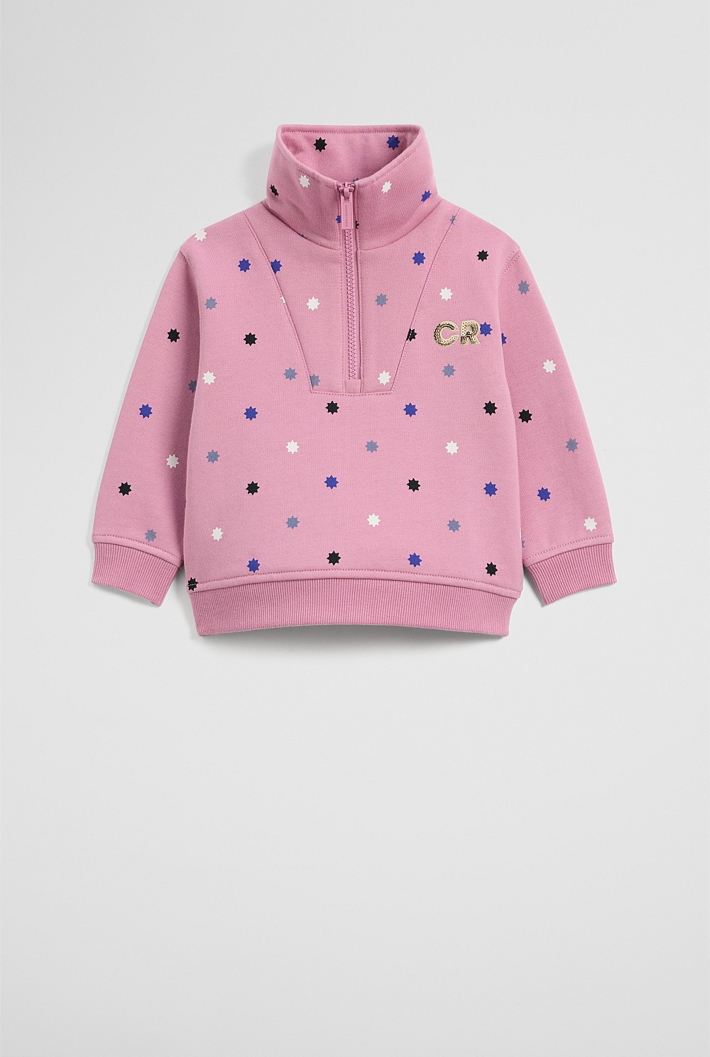 Australian Cotton Star Half Zip Sweat