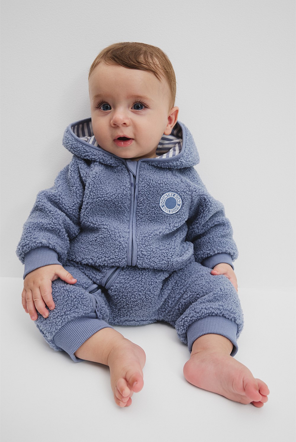 Recycled Polyester Sherpa Hooded Jumpsuit