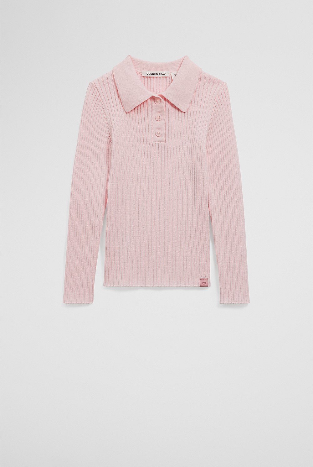 Organically Grown Cotton Long Sleeve Knit Polo