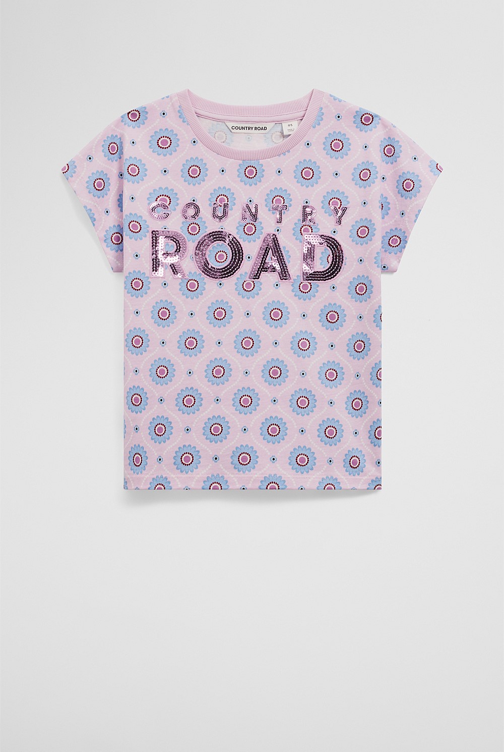 Organically Grown Cotton Sequin Logo T-Shirt