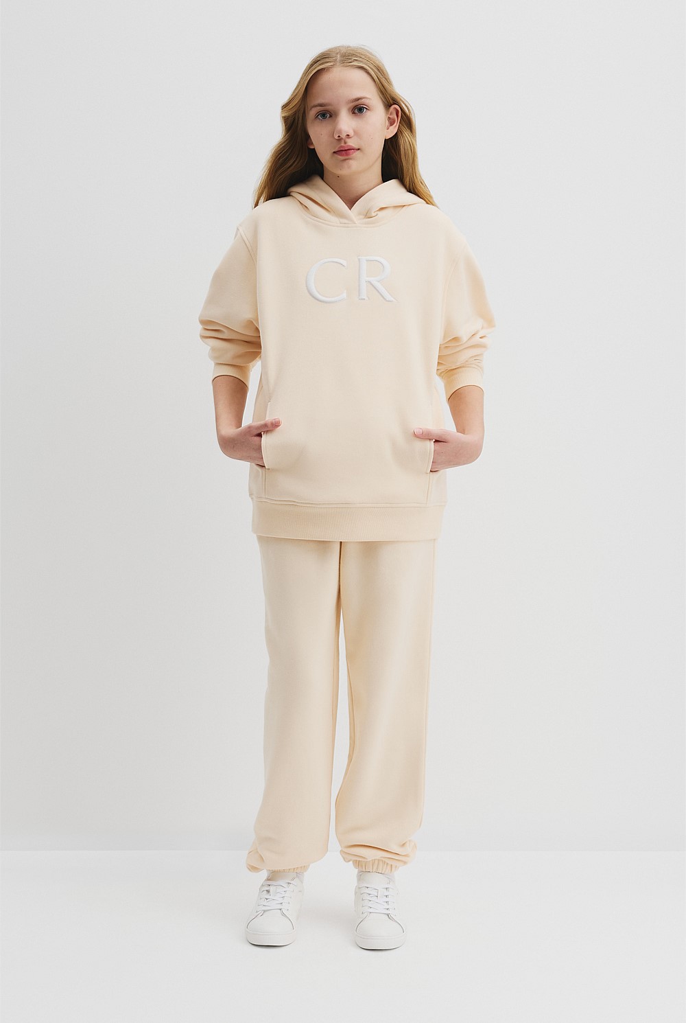 Teen Australian Cotton CR Logo Hooded Sweat
