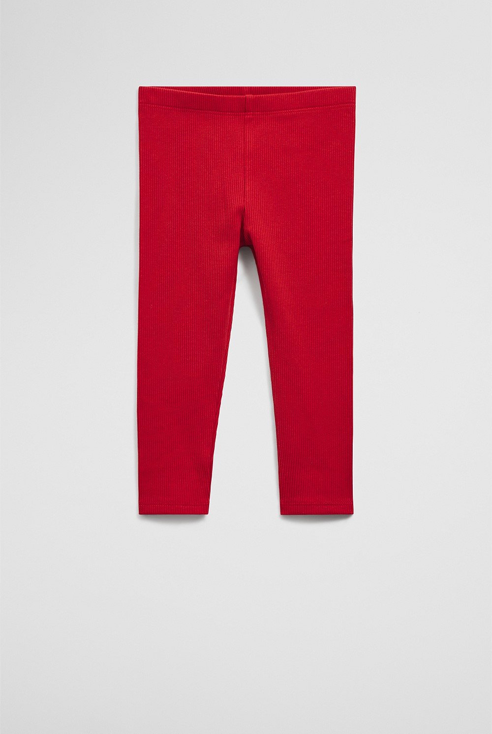 Organically Grown Cotton Blend Solid Rib Legging