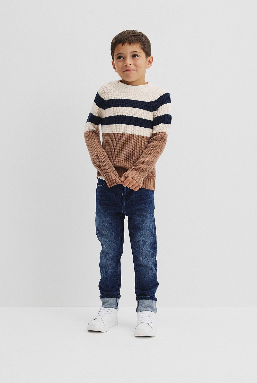 Contrast Stripe Knit
