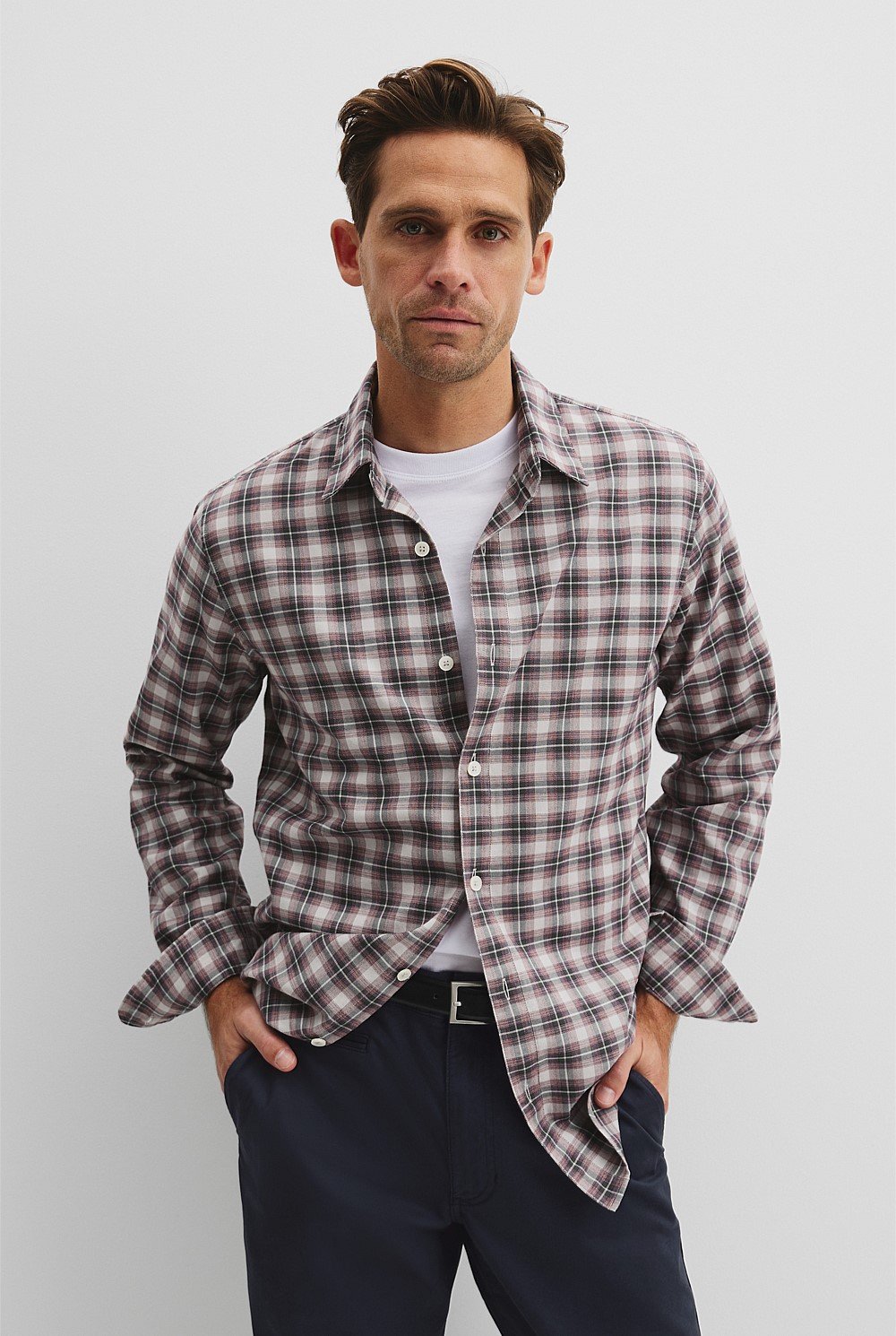 Regular Fit Australian Good Earth Cotton Flannel Shirt