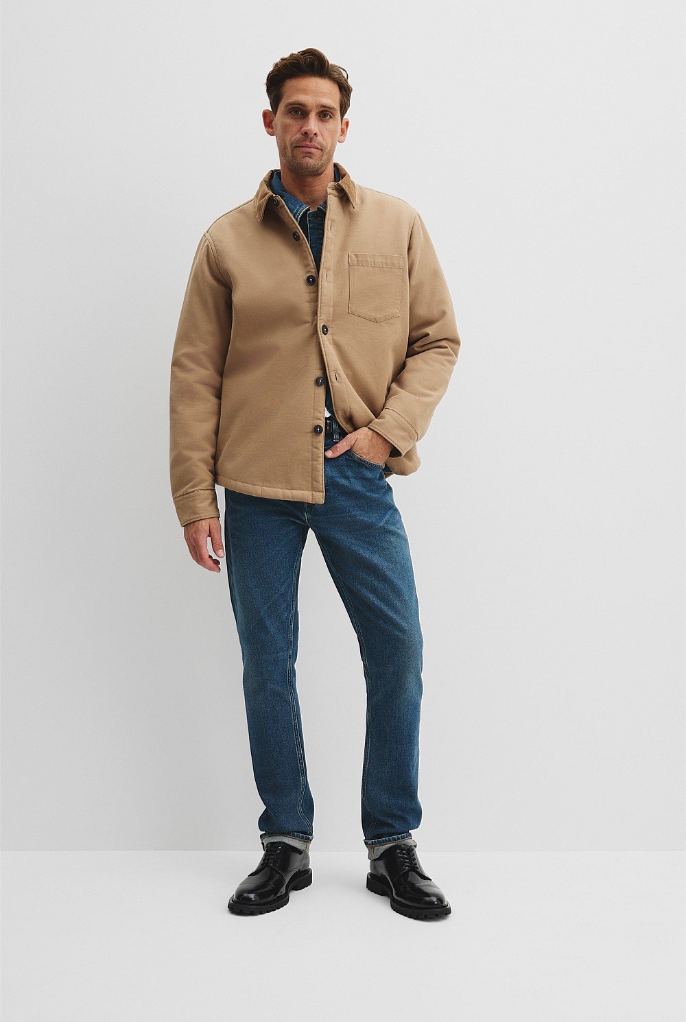 Textured Sherpa Overshirt