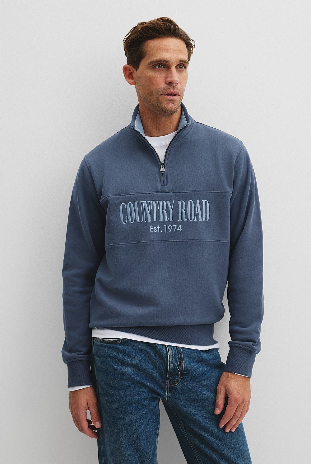 Verified Australian Cotton Half Zip Heritage Sweat
