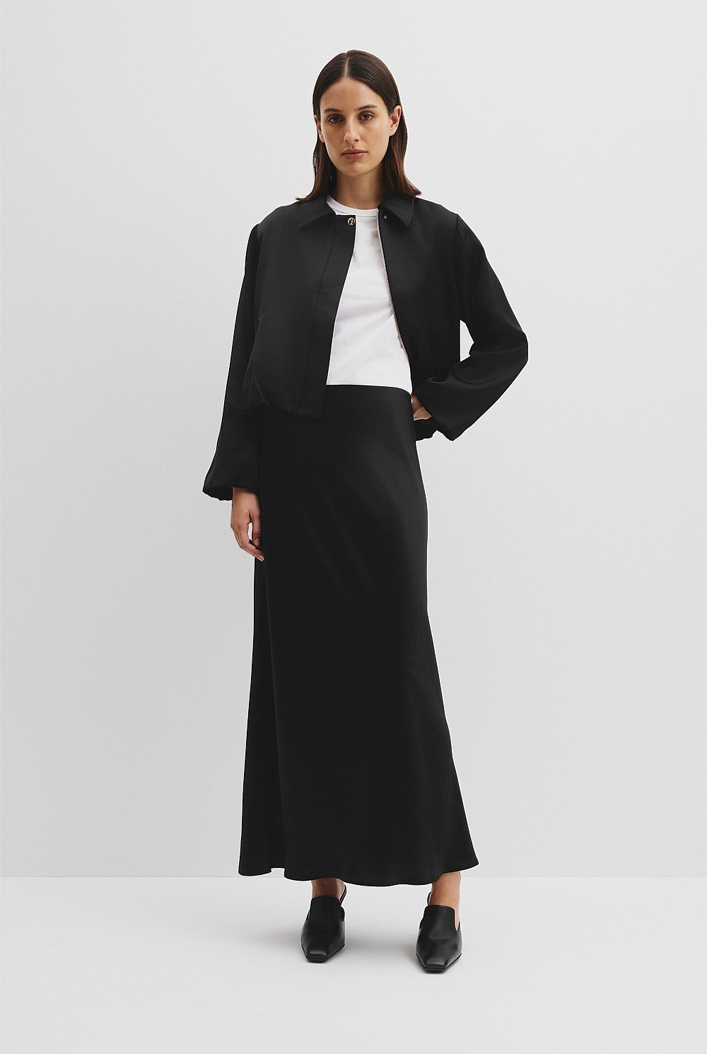 Satin Bias Skirt