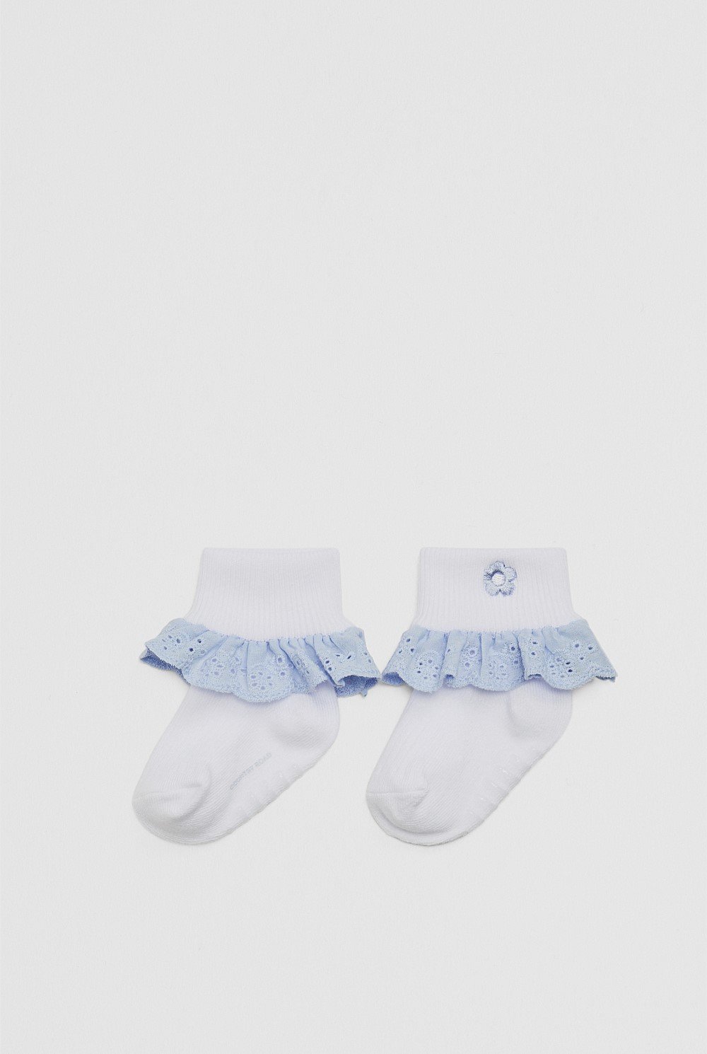 Embroidered Frill Sock