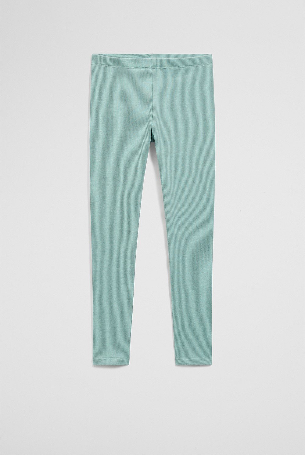 Organically Grown Cotton Blend Solid Rib Legging