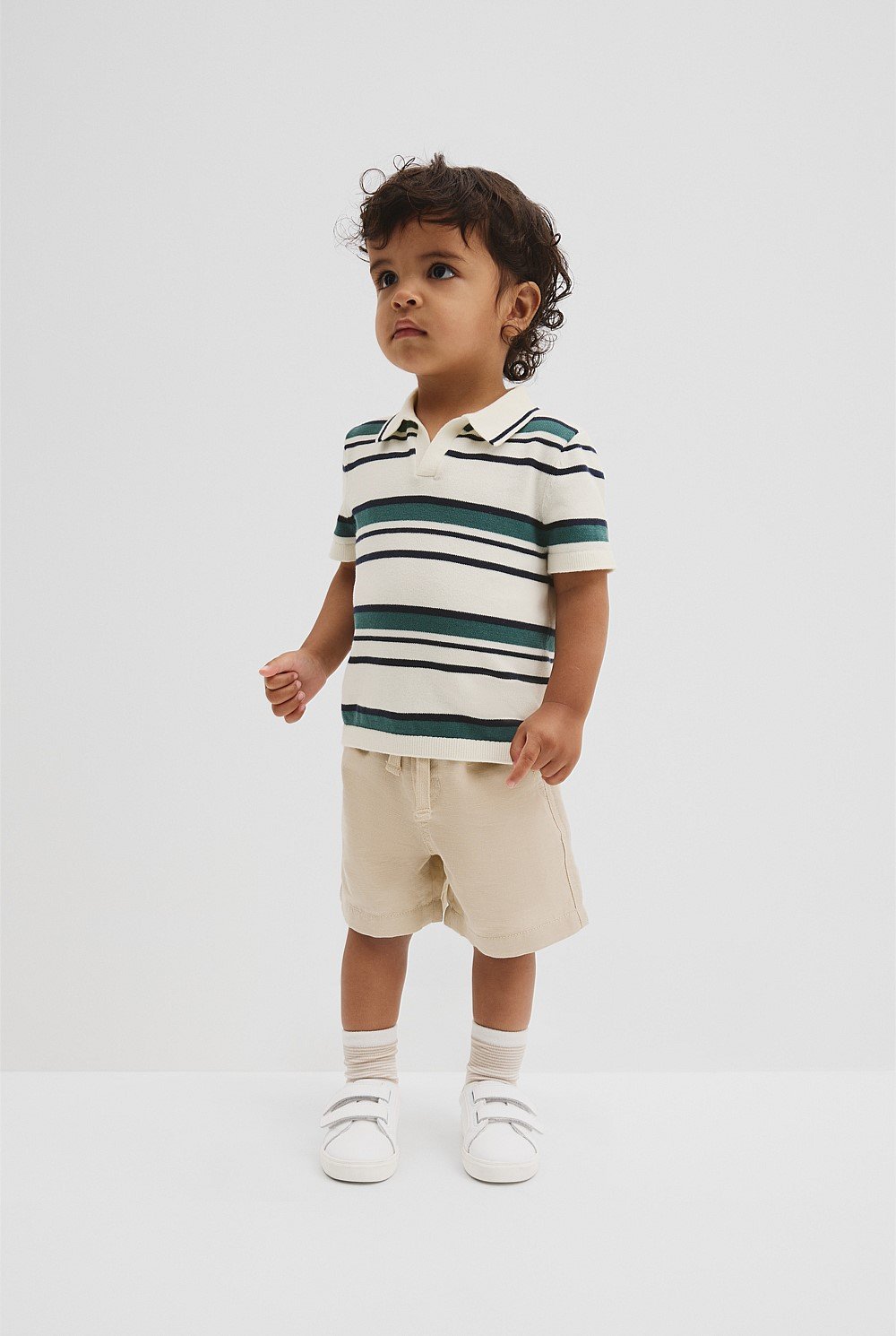 Organically Grown Cotton Stripe Knit Polo