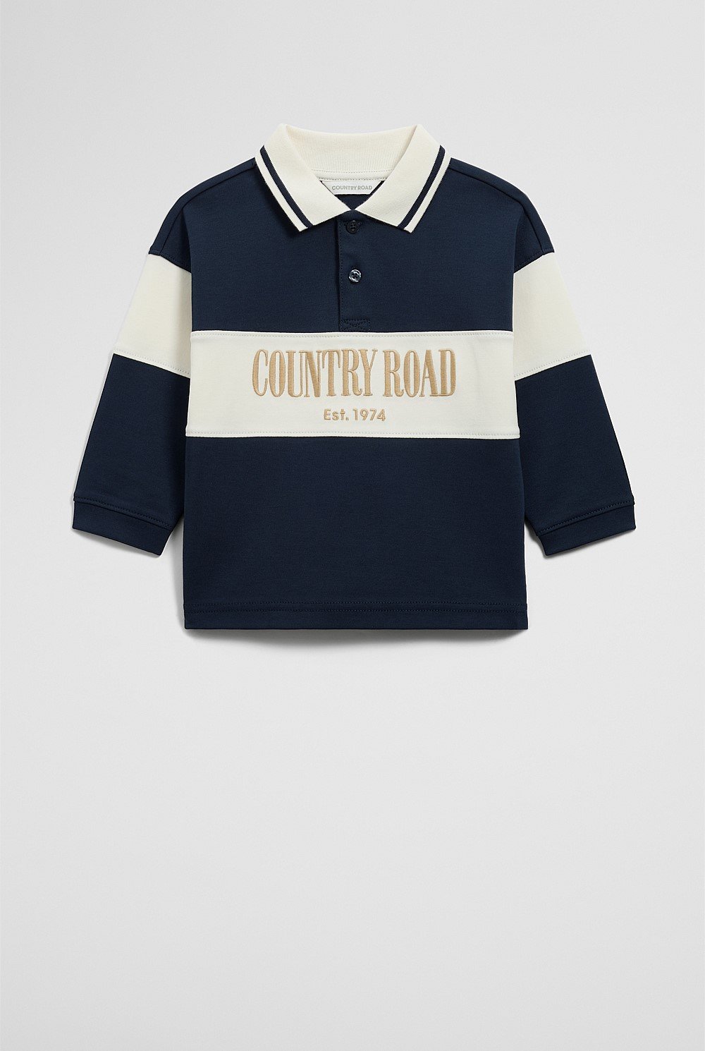 Organically Grown Cotton Logo Rugby T-Shirt
