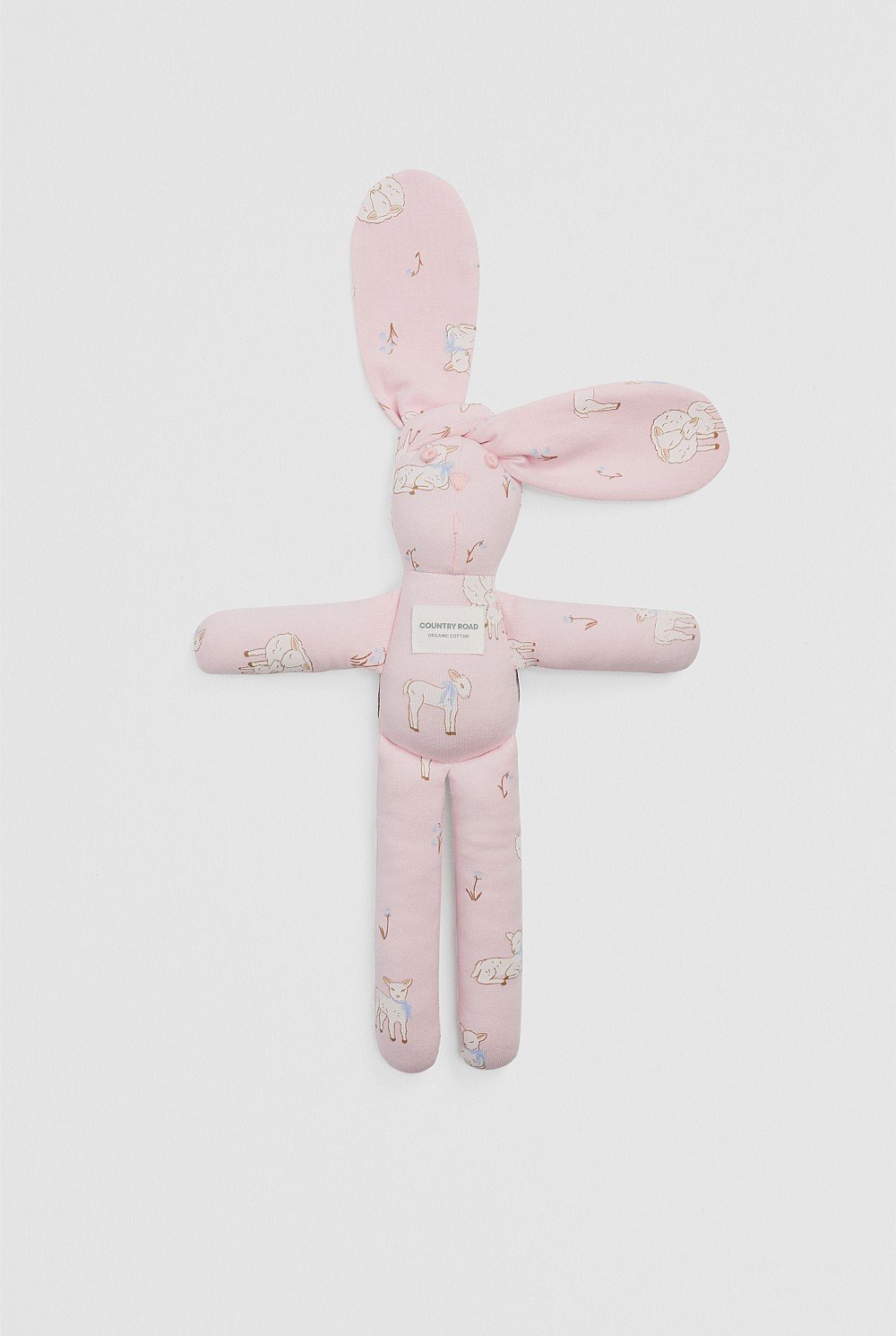 Organically Grown Cotton Lamb Print Bunny