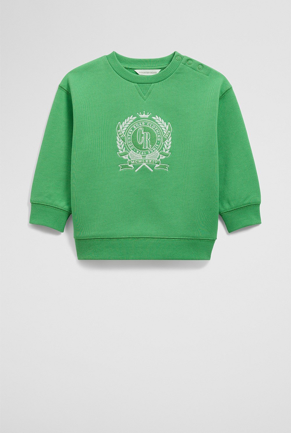 Organically Grown Cotton Varsity Boucle Oversized Sweat