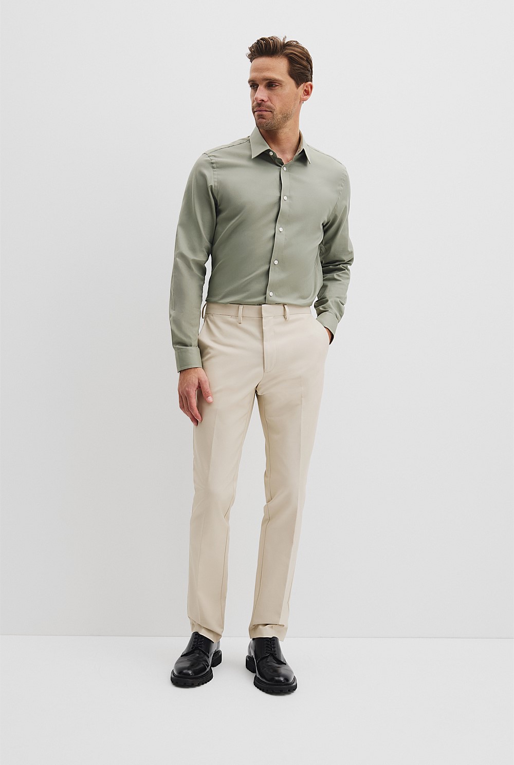 Regular Fit Cotton Travel Pant