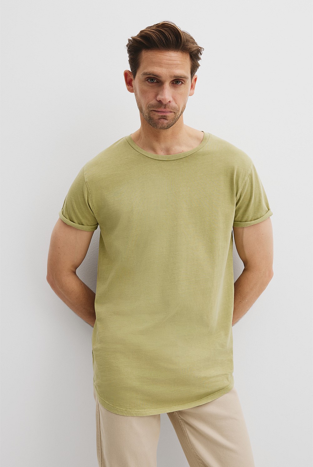 Australian Cotton Longline Garment Dye T-Shirt