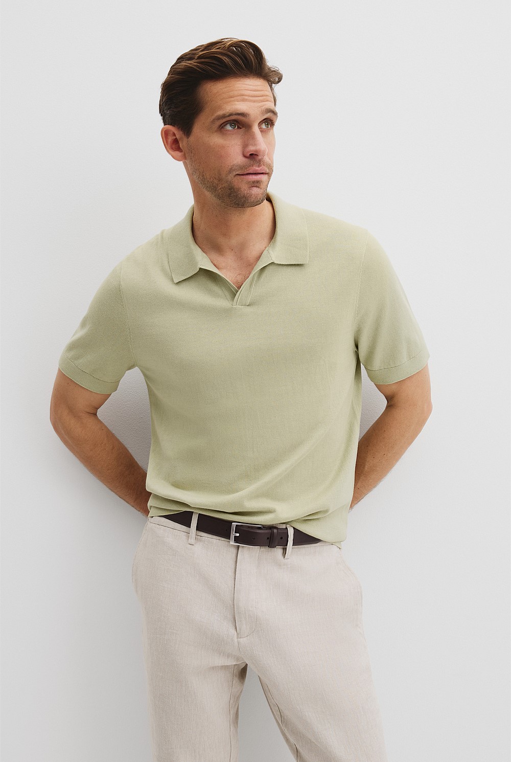 Australian Cotton Blend Silk Trophy Polo