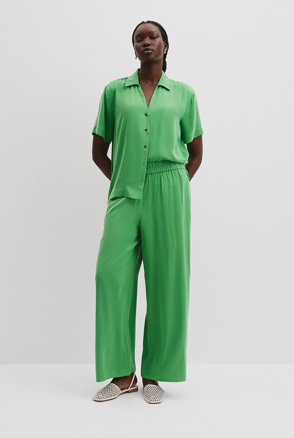 Pull-On Cupro Pant