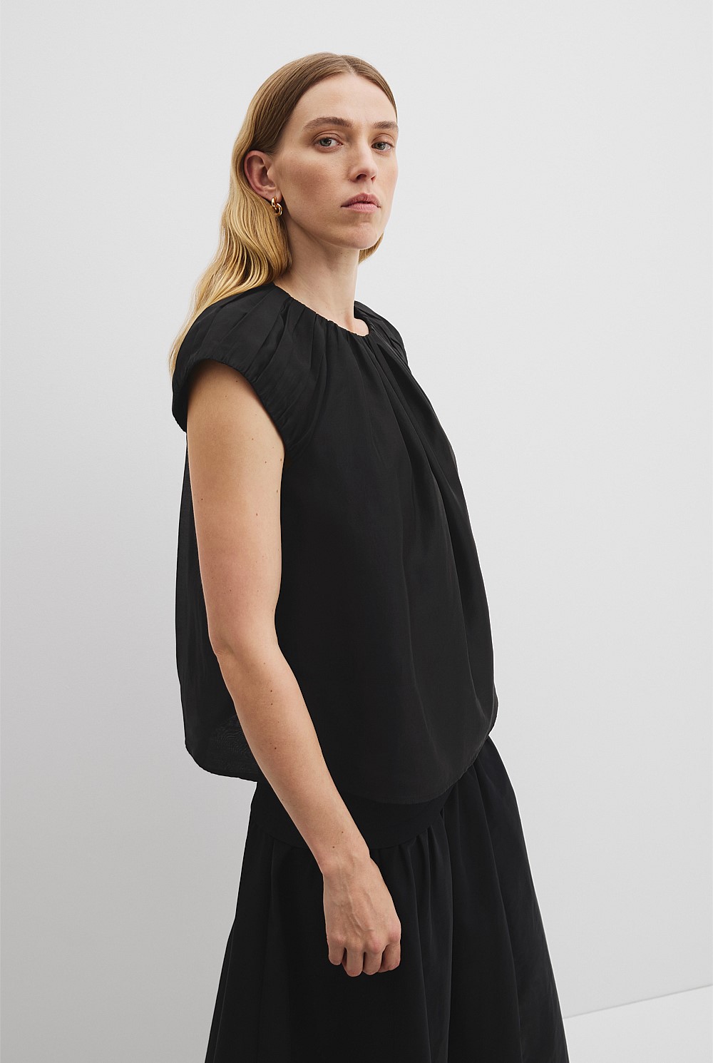 Soft Gathered Drape Top