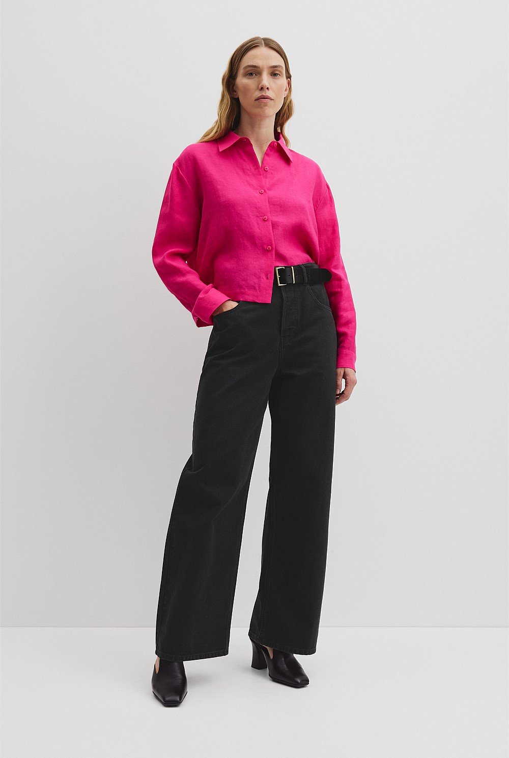 Organically Grown Linen Crop Shirt