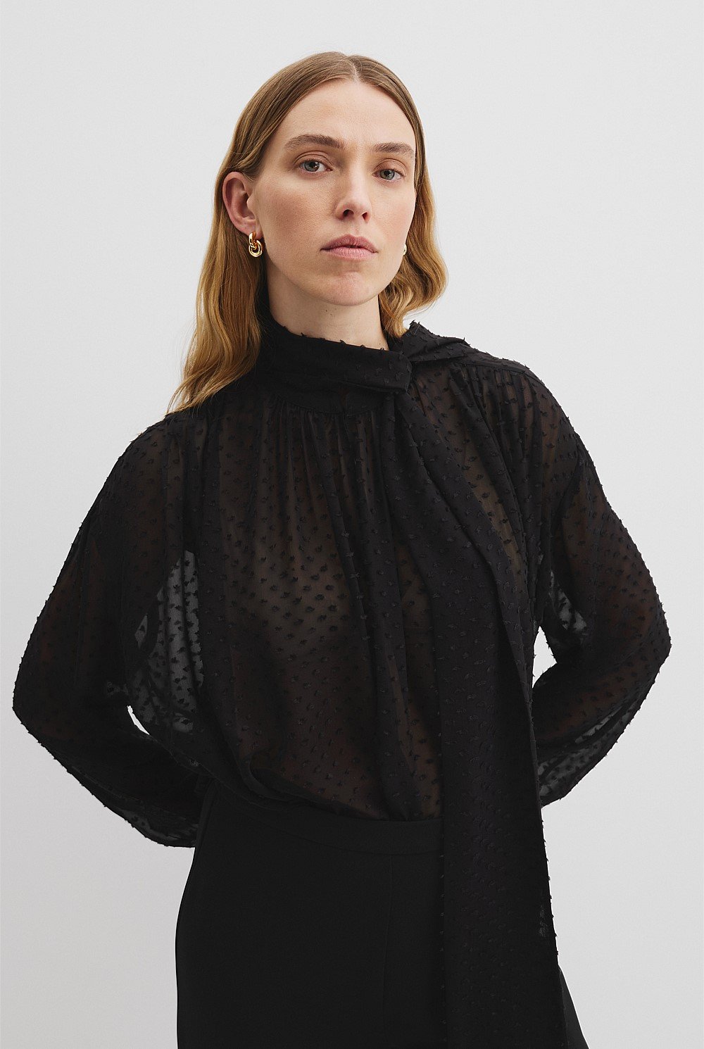 Flock Spot Blouse