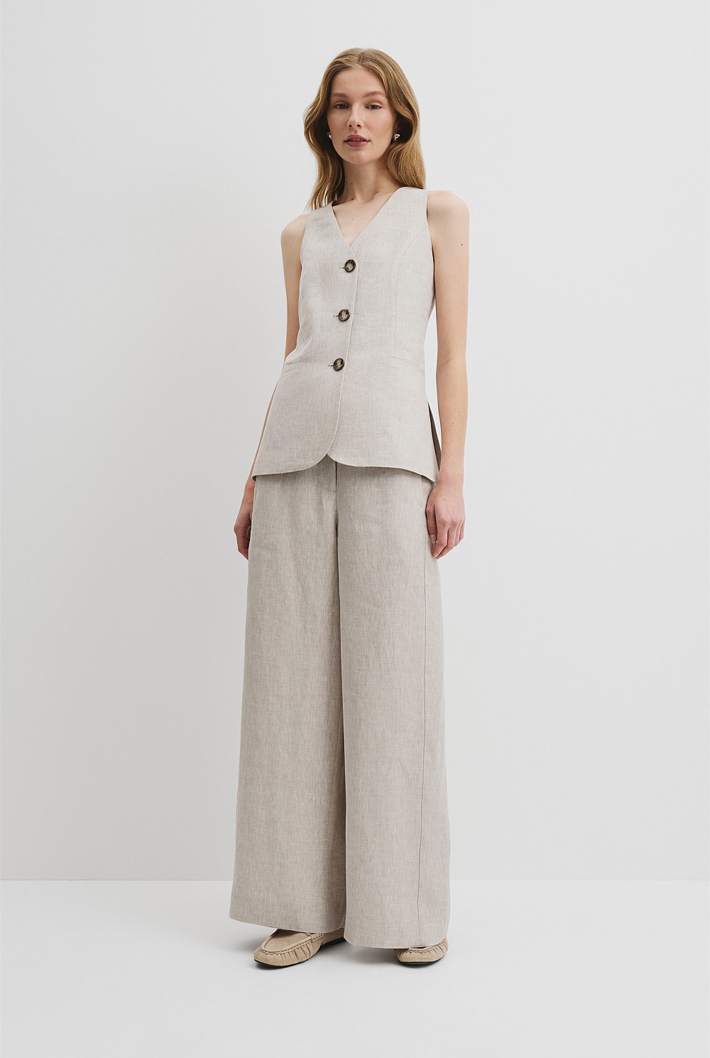 Organically Grown Linen Panel Pant
