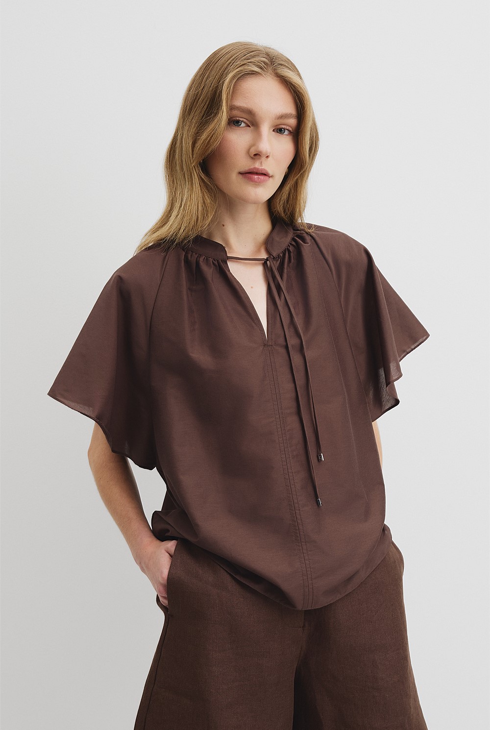 Flutter Sleeve Blouse