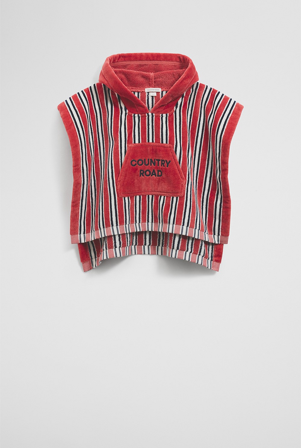 Australian Cotton Stripe Logo Poncho