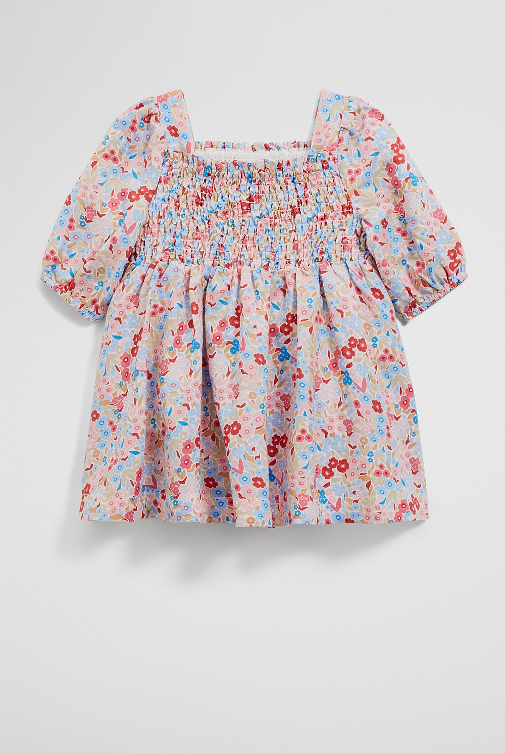 Shirred Romper Dress