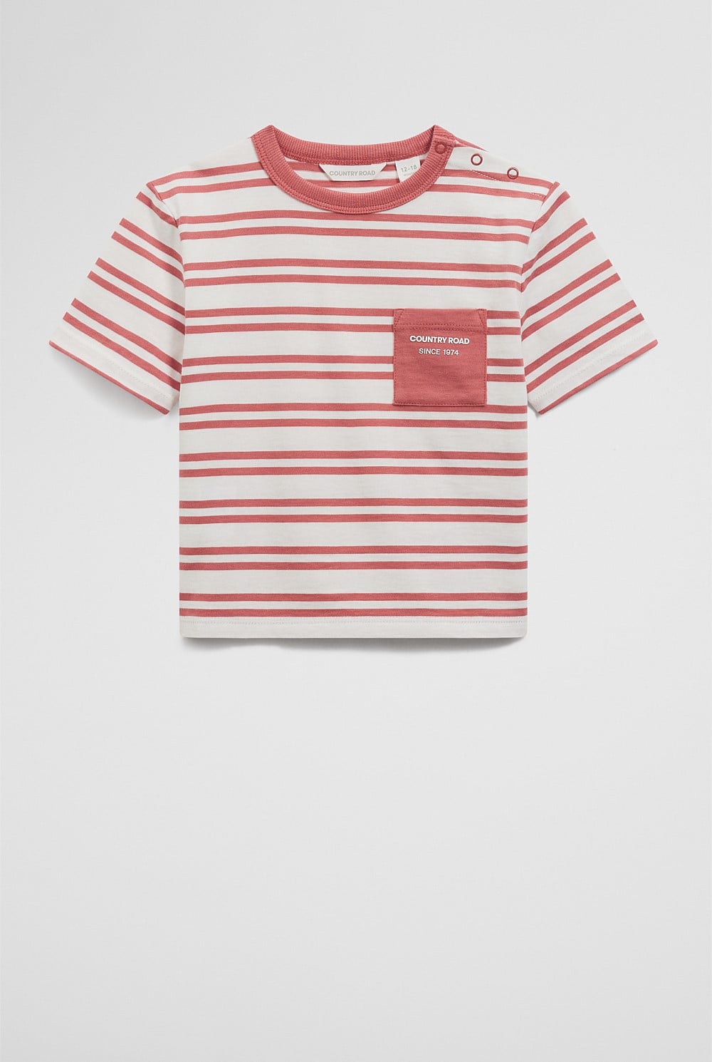 Organically Grown Cotton Stripe Pocket T-Shirt