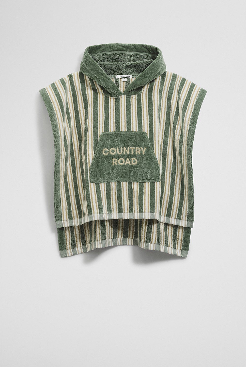 Australian Cotton Logo Stripe Poncho