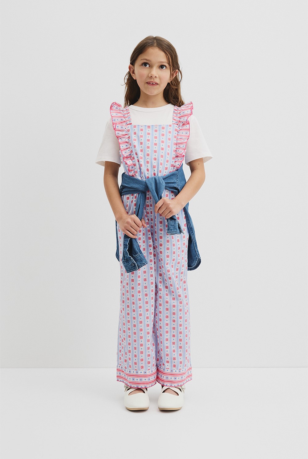 Organically Grown Cotton Frill Sleeve Jumpsuit