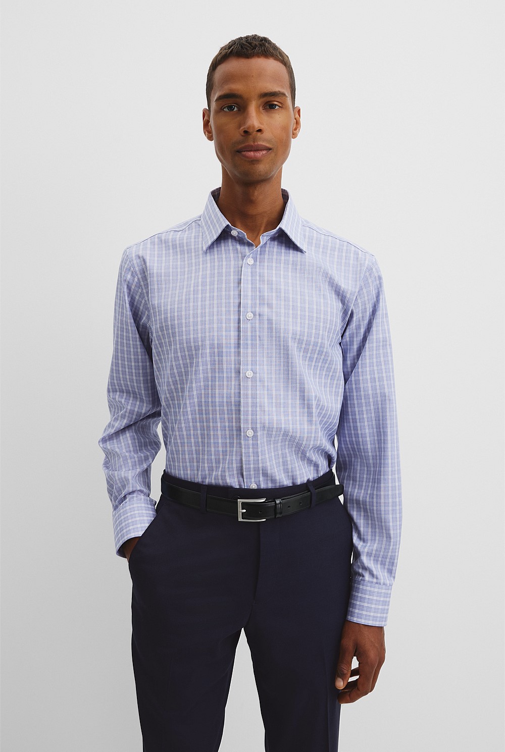 Regular FIt Check Travel Shirt