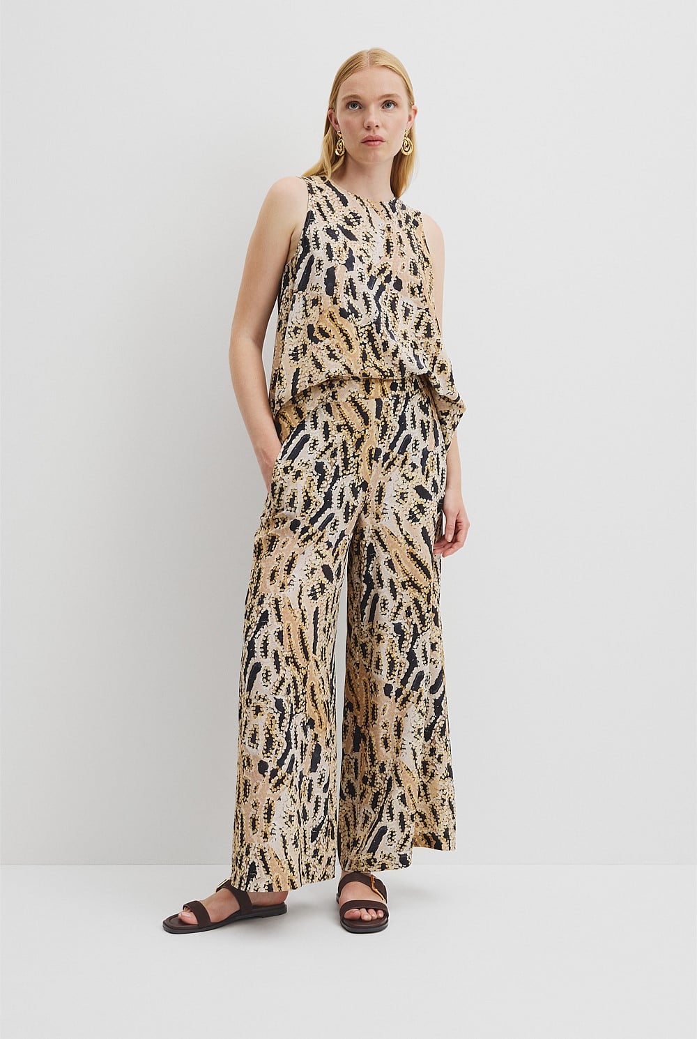 Country Road x Ngali Silk Print Pant