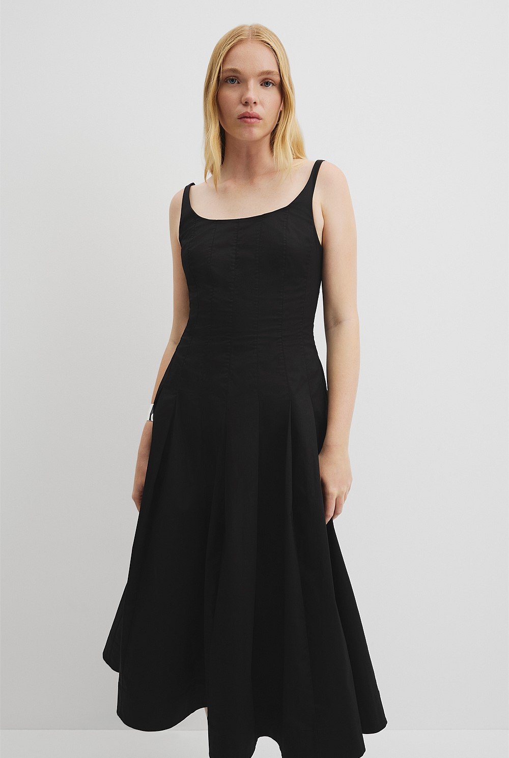 Panelled Fit and Flare Dress