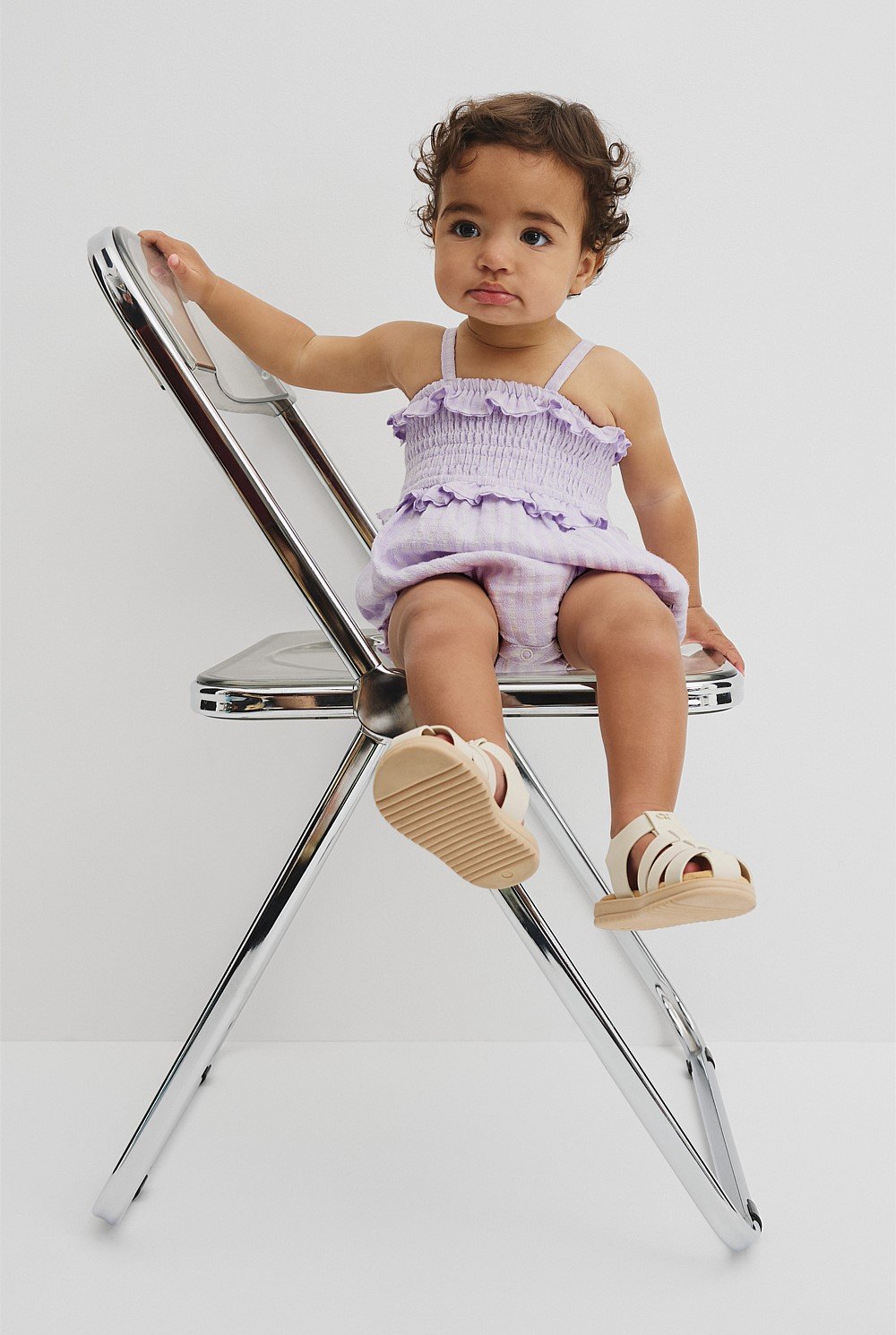 Gingham Frill Romper