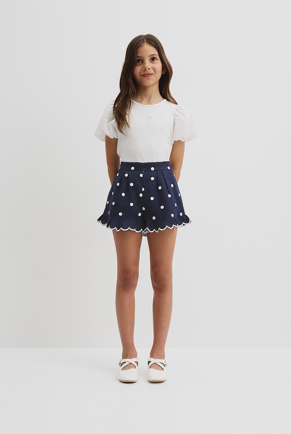 Spot Scalloped Short