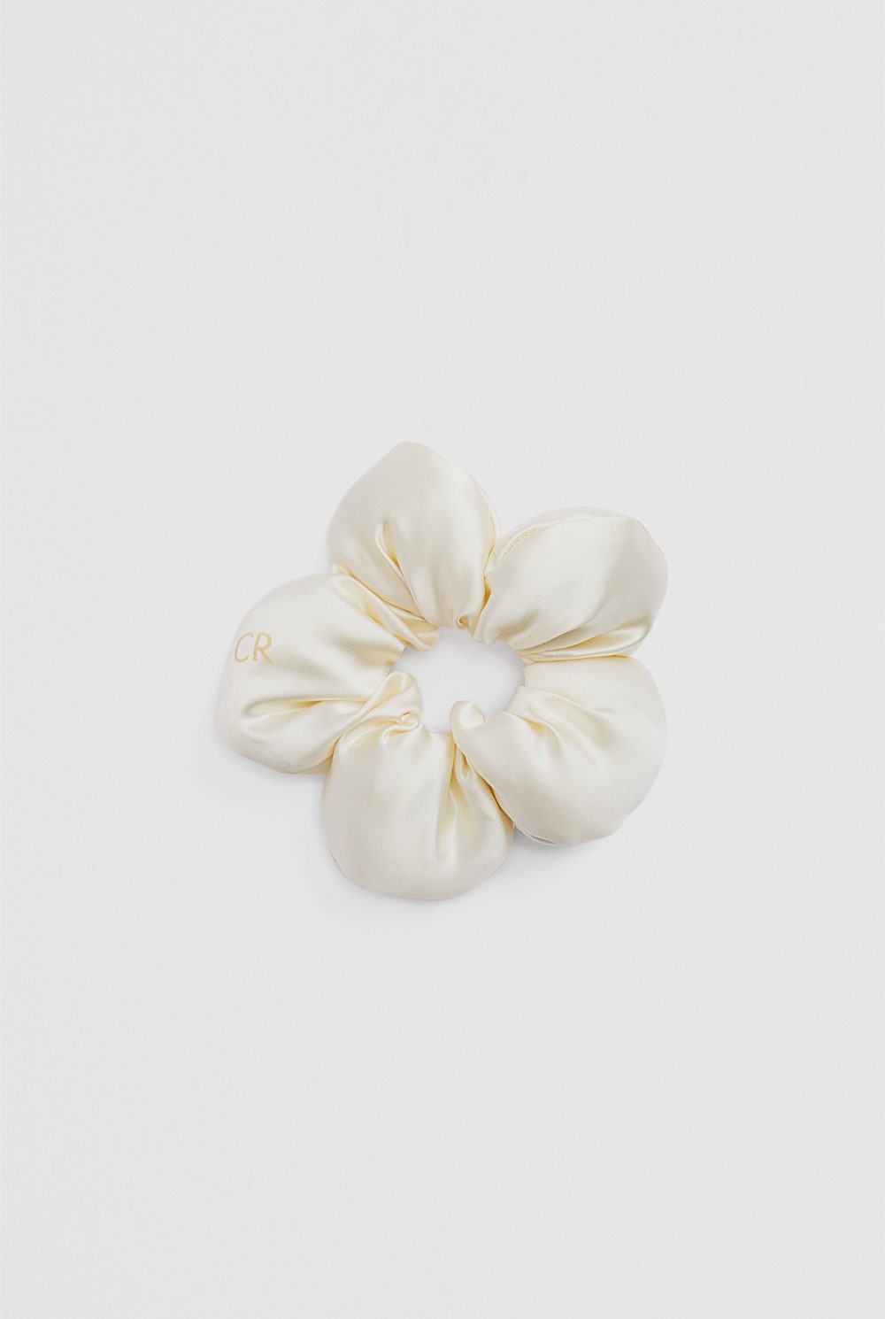 Satin Flower Scrunchie